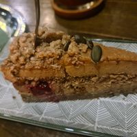 Date caramel, fig  raw cheesecake at Nirvana in Riga