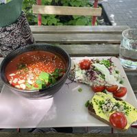 10€ menu with soup and salad  at Nirvana in Riga