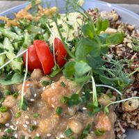 Colourful, nutritious and tasty food. at Nirvana in Riga