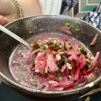 Cold soup   at Nirvana in Riga