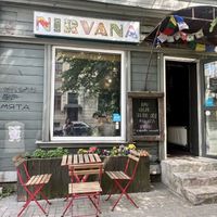 Exterior of cafe   at Nirvana in Riga