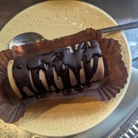 Vegan cheese dessert at Nirvana in Riga