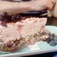 cheesecake de cerezas   at Nirvana in Riga