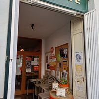 Front of store at Ubik Café in Valencia