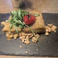 Lasagne at Ubik Café in Valencia