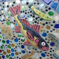 Artful outdoor patio seating area at Delta Of Venus in Davis