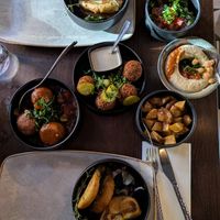 A picture of everything we ordered at Silvis in Gothenburg
