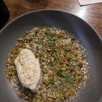 White chocolate mousse at Sorghum & Salt in Charleston