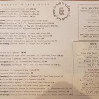 Drink menu at Sorghum & Salt in Charleston