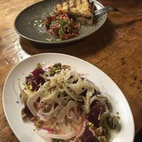 Beet Salad and Tomato Chutney at Sorghum & Salt in Charleston