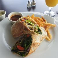 Vegetable wrap with mushrooms at La Luna in Manuel Antonio