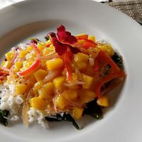 Vegan mango chutney at La Luna in Manuel Antonio
