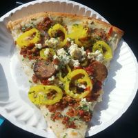 No idea but it's vegan and delicious at Mora Pizza in Miami