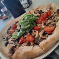 Mushroom and truffle pizza at Salt Cafe & Bistro in Egilsstadir
