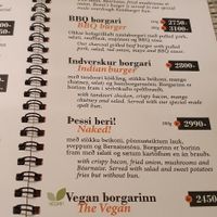 Menu pt 3 at Salt Cafe & Bistro in Egilsstadir