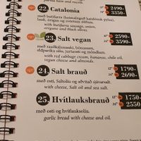 Menu pt4 at Salt Cafe & Bistro in Egilsstadir
