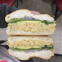 Chickpea tuna sandwich at Carmine's Italian Deli in Elmsford
