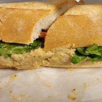 Chickpea Tuna on Wedge at Carmine's Italian Deli in Elmsford
