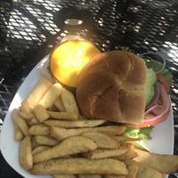 Vegan burger at Carmine's Italian Deli in Elmsford