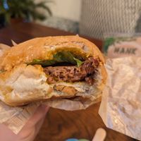 Double Smack burger at Hank Cuisine Végétale - Rochechouart in Paris