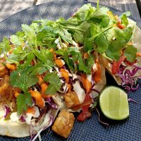 Tempeh tacos at Genius Cafe in Sanur