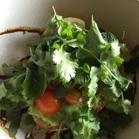 Smashed avo  at Genius Cafe in Sanur