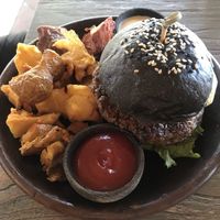 Vegetarian Burger at Genius Cafe in Sanur