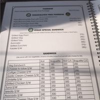 Some of the menu at Pumpernickel Bakery and Babylon Cafe in Pokhara