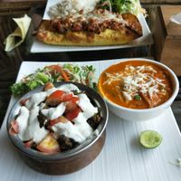 Vegan Green Lentils and tacos at Pumpernickel Bakery and Babylon Cafe in Pokhara