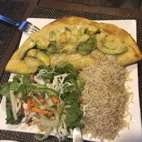 Enchiladas vegan at Pumpernickel Bakery and Babylon Cafe in Pokhara