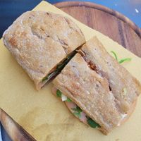 vegan Risorgimento sandwich at Duecento Gradi in Rome