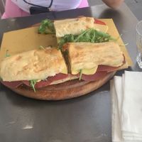 Delicious vegan panini!!! Both really good, but the spicy one was my favorite!!  at Duecento Gradi in Rome