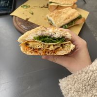 Inside of the sandwich   at Duecento Gradi in Rome