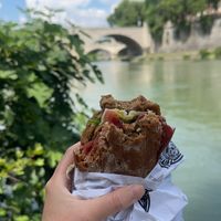 Sandwich overlooking the river!  at Duecento Gradi in Rome