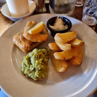 Vegan fish and chips at The Market Pub in Chesterfield