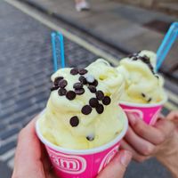 Banana choc chip vegan ice cream at The Nice Cream Factory in York
