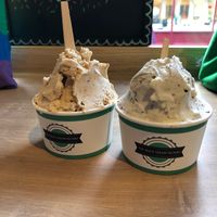 Biscoff on the left and oreo on the right  at The Nice Cream Factory in York