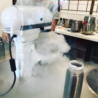 Ice cream in the making  at The Nice Cream Factory in York