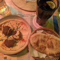 hummus with falafel at Gioia in Frankfurt