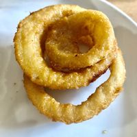 Onion rings  at Causeway Cafe in Belfast