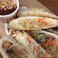 vegan spring rolls at Osha in Ljubljana