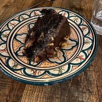 Chocolate, date, walnut and cashew cake at Vegetus in Cheltenham