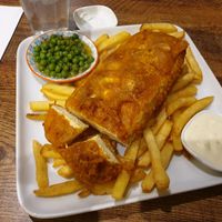 Tofish and chips 🍟 at Vegetus in Cheltenham