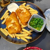 Tofish and chips at Vegetus in Cheltenham
