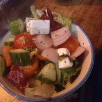 Side salad with the moussaka at Vegetus in Cheltenham