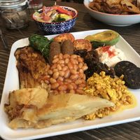 Royal breakfast and side salad  at Vegetus in Cheltenham