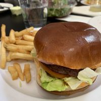 Plantain burger at Veggie Crust in Brookline