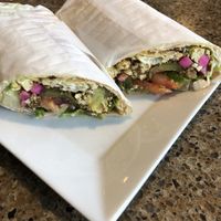 Vegan shawarma wrap  at Nayya Pizza in Bedford