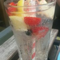 Elderflower drink at Cranberry Swamp in Whitby