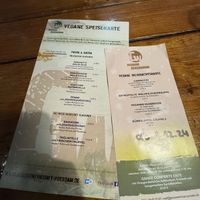 Vegane Karte (Vorderseite) + Aktion Dez‘24  at Genusswerkstatt in Potsdam